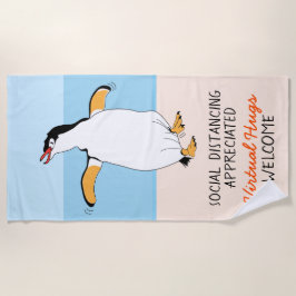 Virtuele handgrepen voor sociale vervorming strandlaken