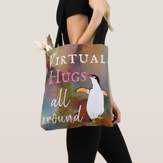 Virtuele handschoenen overal tote bag (Dichtbij)