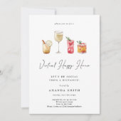 Virtuele Happy Hour Cocktail Party Sociale Afstand Kaart (Voorkant)