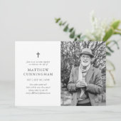 Virtuele herdenkingsviering van het leven eenvoudi kaart (Staand voorkant)