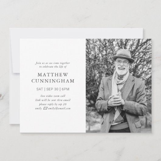 Virtuele herdenkingsviering van het leven in moder kaart (Voorkant)