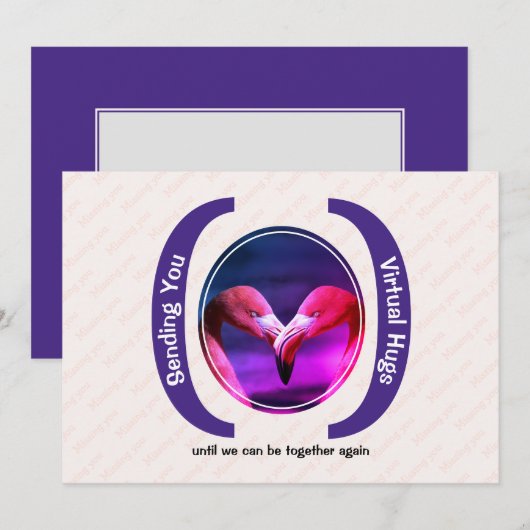 VIRTUELE HUGS - Aangepaste foto Ontbrekend U-kaart (Voorkant / Achterkant)