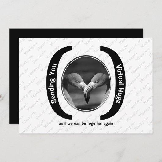 VIRTUELE HUGS Aangepaste MONO Foto Ontbrekend U-ka (Voorkant / Achterkant)