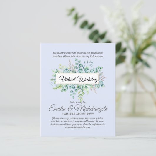 Virtuele huwelijksvideogesprek live streaming uitn (Staand voorkant)