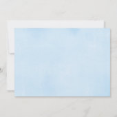 Virtuele jongen baby shower blauw goud kleine snee kaart (Achterkant)