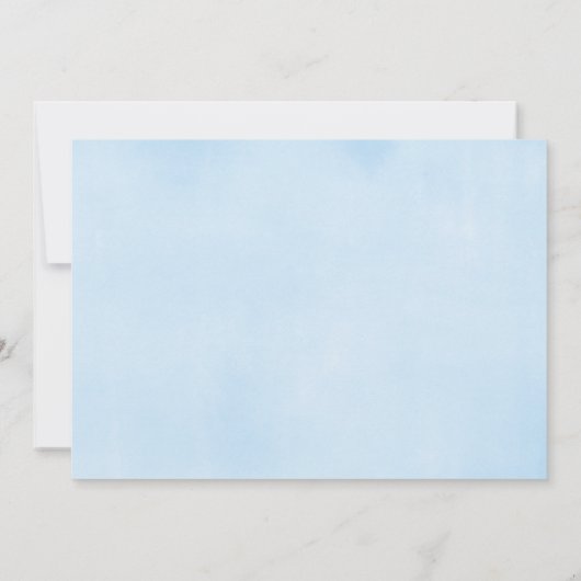 Virtuele jongen baby shower blauw goud kleine snee kaart (Achterkant)