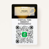 Virtuele kabelloze inkepende QR-codebadge Badge (Voorkant)