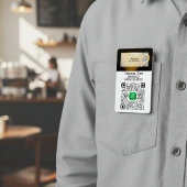 Virtuele kabelloze inkepende QR-codebadge Badge