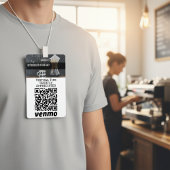 Virtuele kabelloze inkepende QR-codebadge Badge