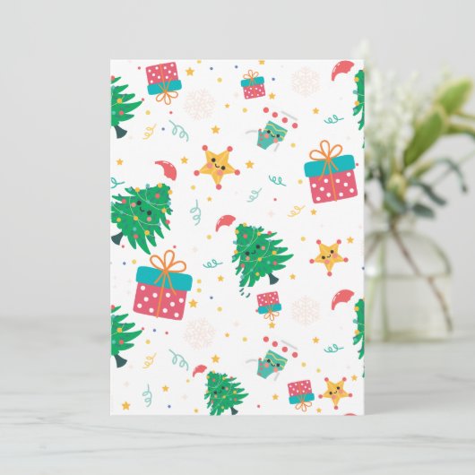 Virtuele kerst feestdagenkaart (Staand voorkant)