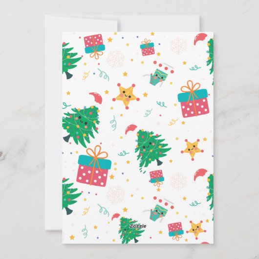 Virtuele kerst feestdagenkaart (Achterkant)