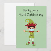 Virtuele kerstbeker Elf 2020 Feestdagenkaart (Voorkant / Achterkant)