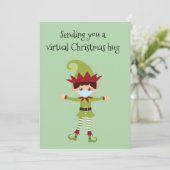 Virtuele kerstbeker Elf 2020 Feestdagenkaart (Staand voorkant)