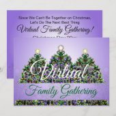 Virtuele kerstfamilie verzamelt kaart (Voorkant / Achterkant)