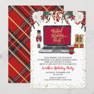 Virtuele kerstfeest uitnodiging