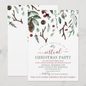 Virtuele kerstfeestdag kaart (Voorkant / Achterkant)