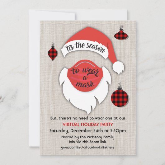 Virtuele kerstfeestdag — kerstfeestdag kaart (Voorkant)