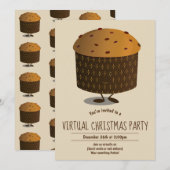 Virtuele kerstfeestdag voor Panettone-karakter Kaart (Voorkant / Achterkant)