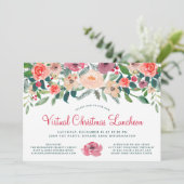 Virtuele kerstfeestelijke WinterFlorals Kaart (Staand voorkant)
