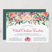 Virtuele kerstfeestelijke WinterFlorals Kaart (Voorkant / Achterkant)