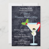 Virtuele kerstmis-cocktail Party Martini Kaart (Voorkant)