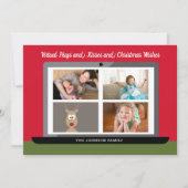 Virtuele kerstwensen - 3 foto-vergadering feestdagenkaart (Voorkant)