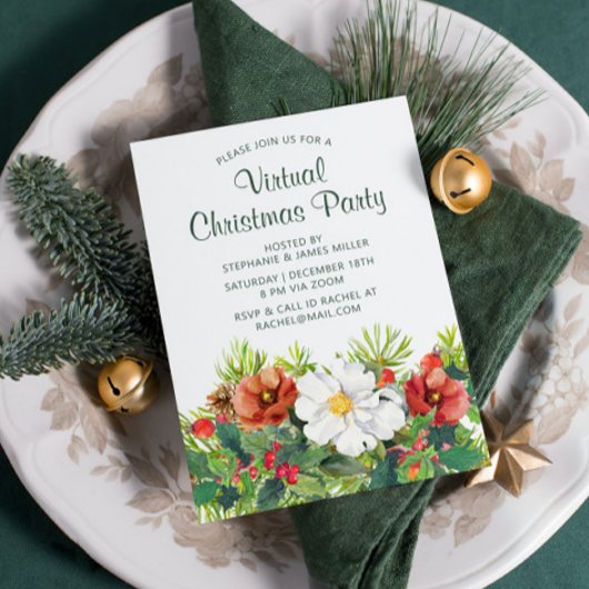 Virtuele kerstwinterfeestdag online kaart