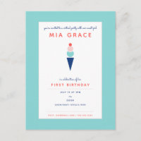 Virtuele Kinderverjaardag Ijs Modern Feest Aqua