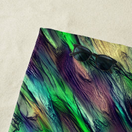 Virtuele kleurige stalactiek of lagen vernietigd strandlaken