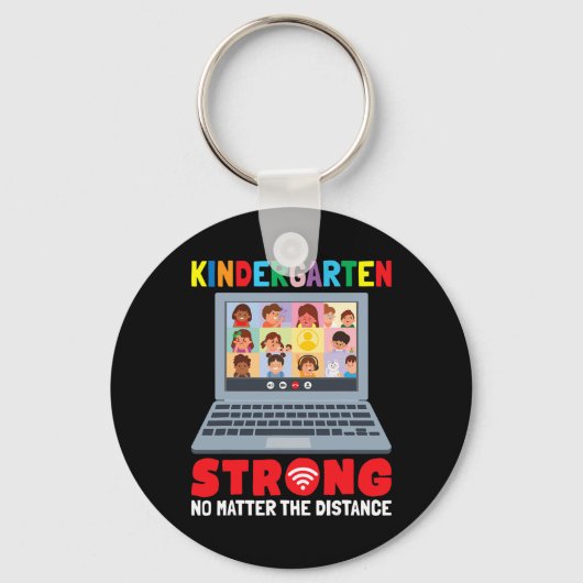 Virtuele Kleuterschool Leuk 100 Dagen van School T Sleutelhanger (Voorkant)