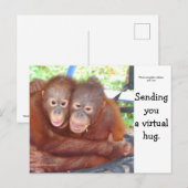 Virtuele knuffel briefkaart (Voorkant / Achterkant)