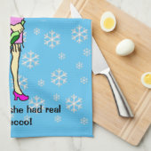 Virtuele knuffels Prosecco Kerstmis Theedoek (Quarter Fold)