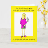 Virtuele knuffels Prosecco Verjaardag Kaart (Gele Bloem)