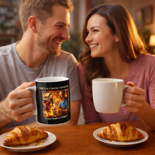 Virtuele koffieverbinding koffiemok