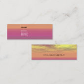 VIRTUELE LANDEN Roze gele hemel, wolken Mini Visitekaartje (Voorkant / Achterkant)
