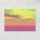 VIRTUELE LANDEN Roze gele hemel, wolken Visitekaartje (Achterkant)
