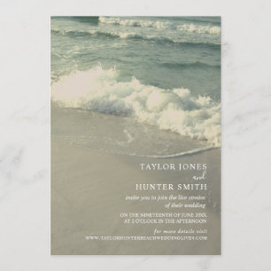 Virtuele live-uitzending strandbruiloft kaart