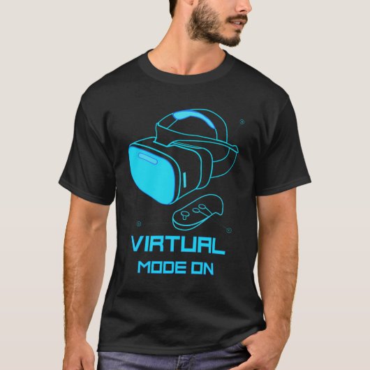Virtuele modus Virtual Reality HMD Remote VR-techn T-shirt (Voorkant)
