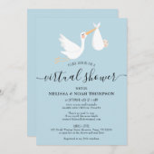 Virtuele online baby shower op afstand kaart (Voorkant / Achterkant)