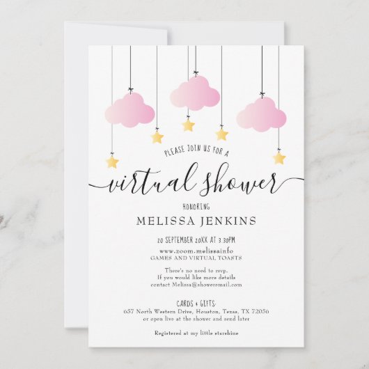 Virtuele Online Baby Shower Op Afstand Per Post Kaart (Voorkant)