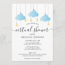 Virtuele online baby shower op afstand per post kaart
