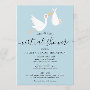 Virtuele Online Baby Shower op Afstand Sprinkle Kaart