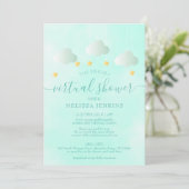 Virtuele Online Baby Shower op Afstand voor zowel  Kaart (Staand voorkant)