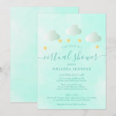 Virtuele Online Baby Shower op Afstand voor zowel  Kaart (Voorkant / Achterkant)