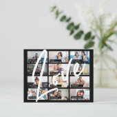 Virtuele online beste vrienden op maat 12 foto lie briefkaart (Staand voorkant)