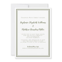 Virtuele Online Cyber Bruiloft Olijfgroen Eenvoudi