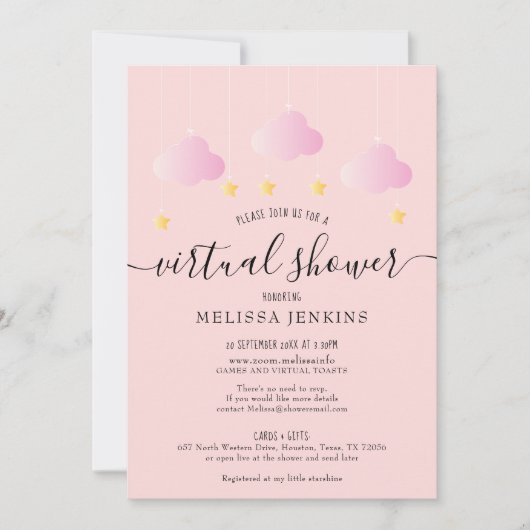 Virtuele online douche over lange afstand per mail kaart (Voorkant)