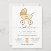 Virtuele online douche | Retro Carriage Yellow Gol Kaart (Voorkant)