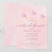 Virtuele online lange afstand douche per post roze kaart (Voorkant / Achterkant)