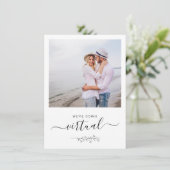 Virtuele online minimalistische uitnodiging tot he (Staand voorkant)